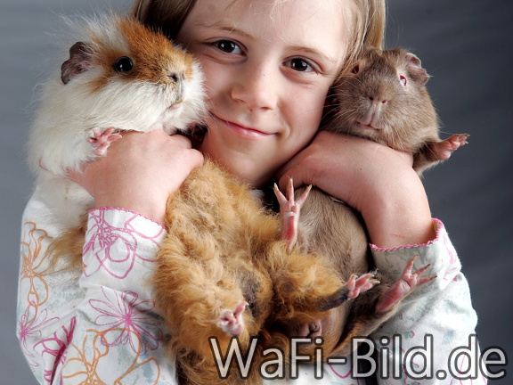 Kind mit Meerschweinchen