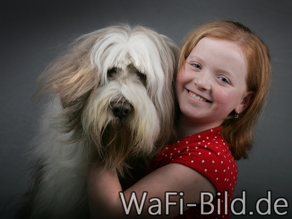 Larissa mit Bearded Collie Harry